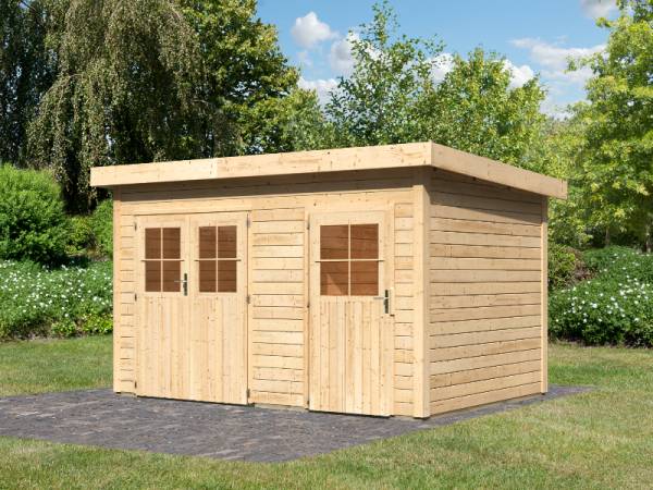 Karibu Gartenhaus Tintrup 2-Raum-Haus natur 28 mm Karibu Gartenhaus Tintrup 2-Raum-Haus natur 28 mm
