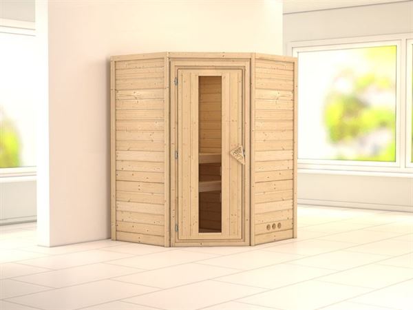 Karibu Sauna Franka 38 mm ohne Dachkranz- ohne Ofen- energiesparende Tür Karibu Sauna Franka 38 mm ohne Dachkranz- ohne Ofen- energiesparende Tür
