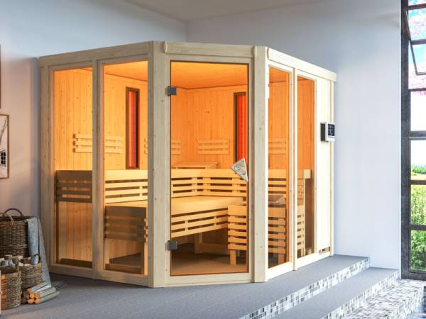Karibu Multifunktions-Sauna Ava mit 9 kW Ofen und Infrarotstrahler Karibu Multifunktions-Sauna Ava mit 9 kW Ofen und Infrarotstrahler